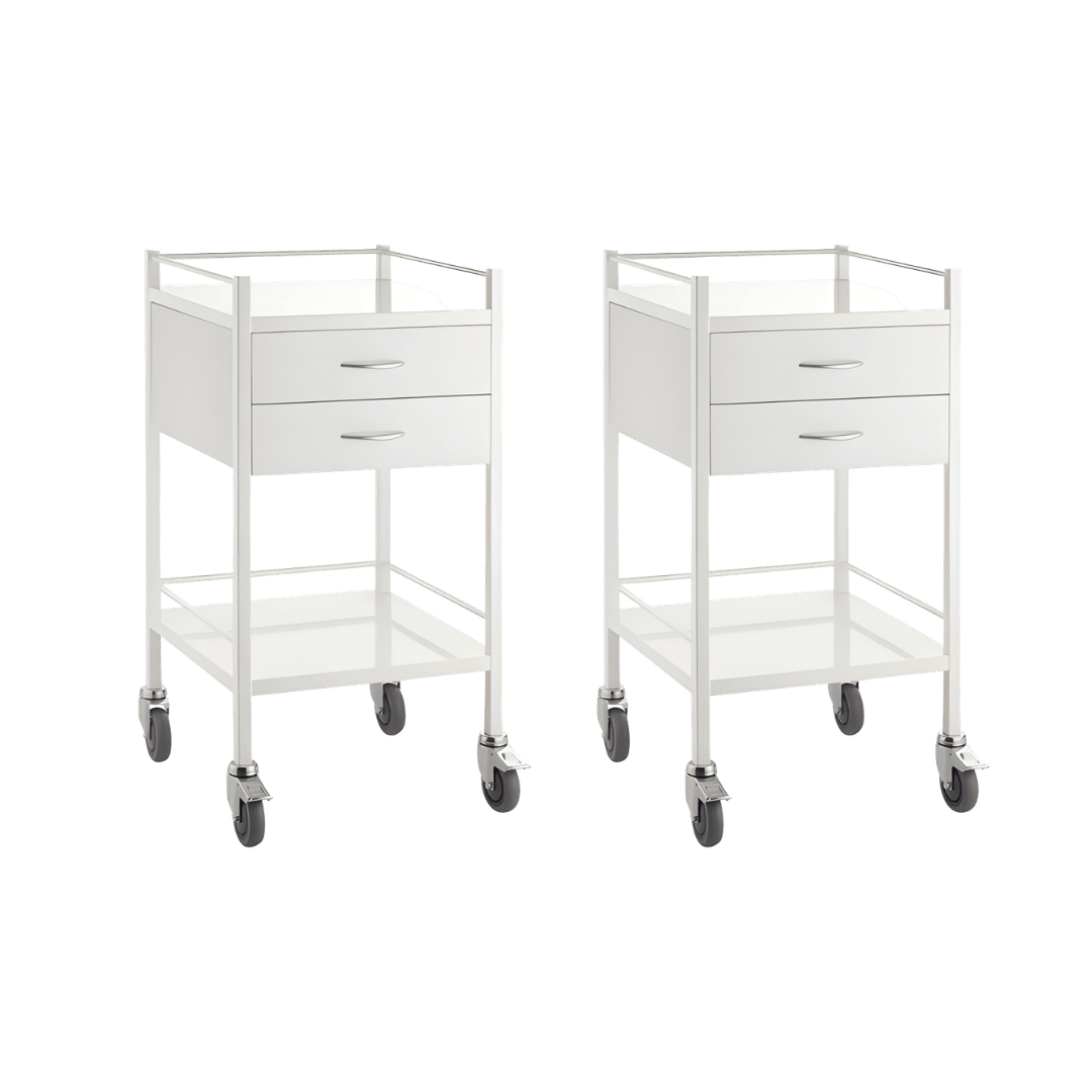 Powder Coated Steel Trolleys, Single - 500 x 500 x 967
