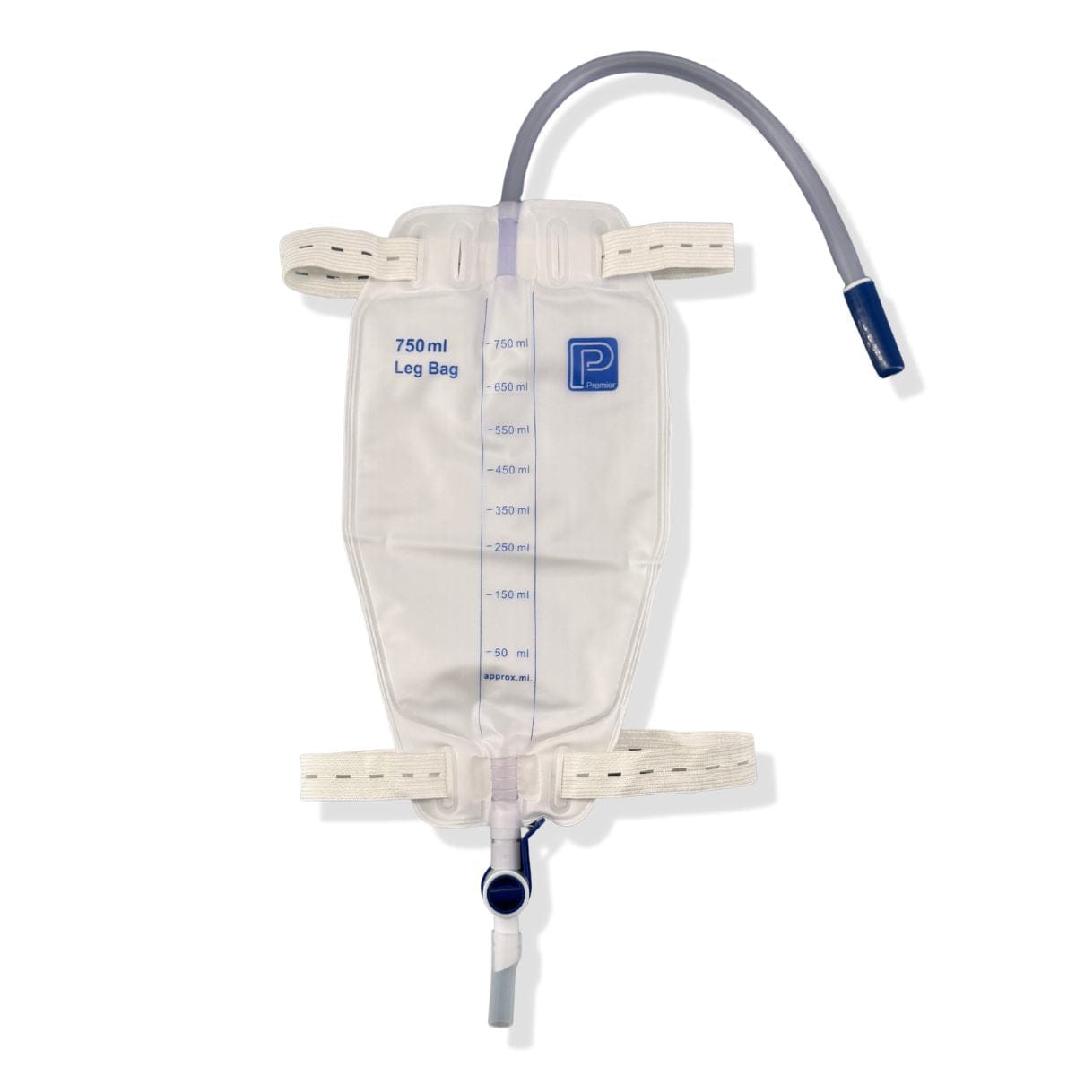 Premier Leg Bag 750ml With 30cm Inlet Tube Button Strap
