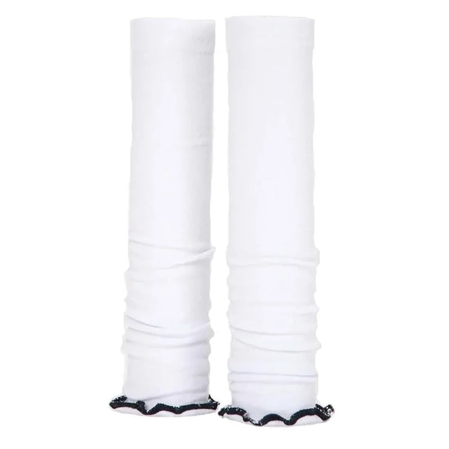 Prestige Medical Med Sleeves White with Black Ruffle Prestige Med Sleeves Assorted Patterns