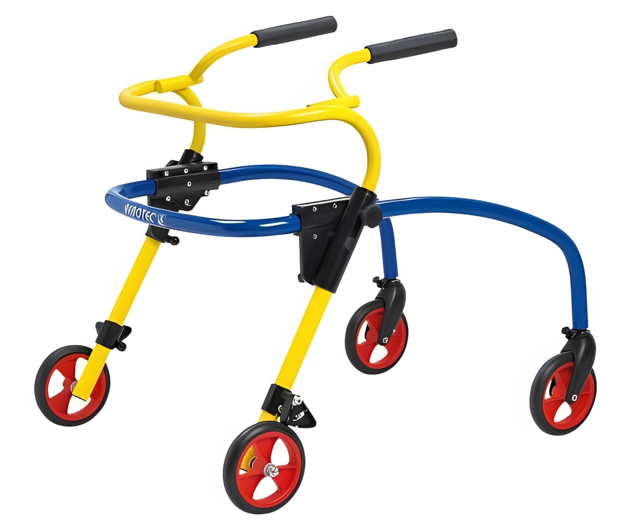 Child Reverse Walker with Seat – Adjustable Kids Mobility Aid with Rear Wheel Brakes