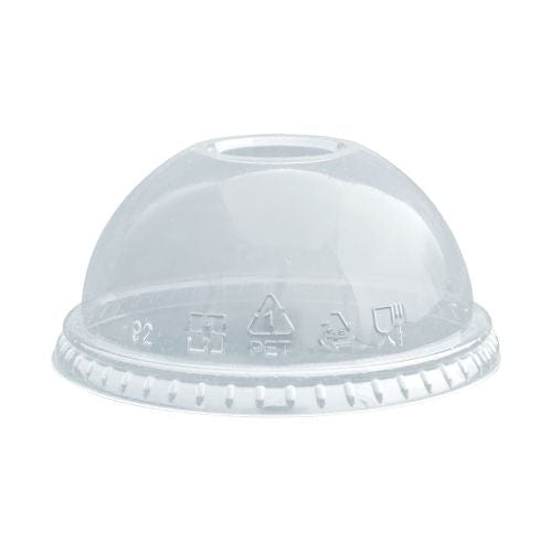 Revive Disposable Food Packaging Carton of 1000 Revive Dome Lid Rpet Clear Round Hole 16/20oz