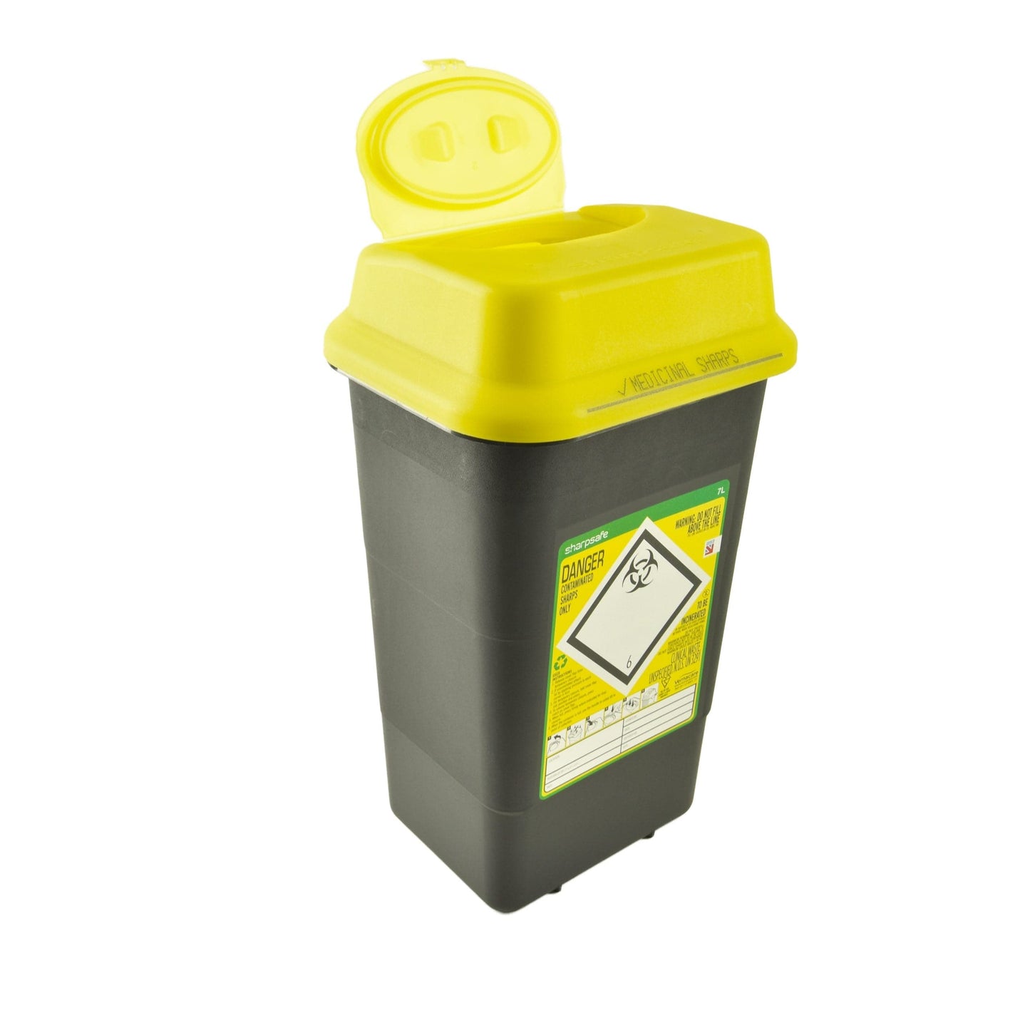 Sharpsafe 7 Litre Sharps Container with Dual Protect Pro