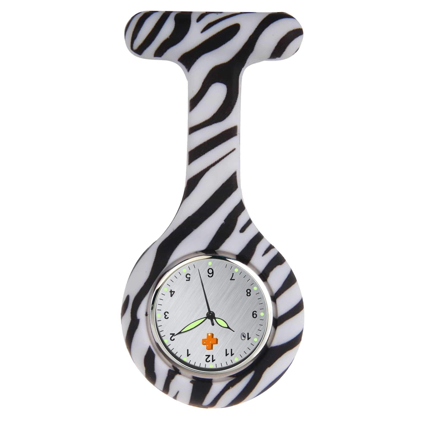 Medshop Fob Watches Silicone Nursing FOB Watch Zebra