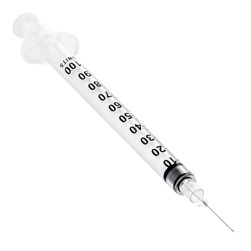 Sol-Millennium Insulin Syringes Sol-M 0.5ml Insulin Syringe With Fixed Needle 27G x 12.5mm (U-100 Insulin Only)