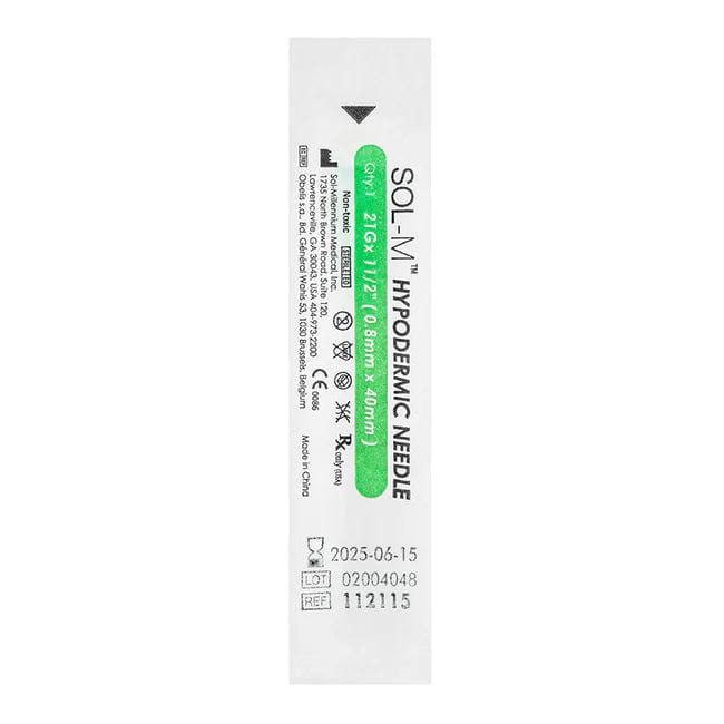 Sol-Millennium Hypodermic Needles Sol-M Hypodermic Needle 21G 40mm