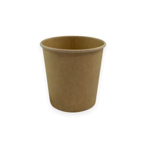 Sustain Disposable Food Packaging Carton of 500 Sustain Paper Round Bowl/Container Kraft Brown 24oz 115mm