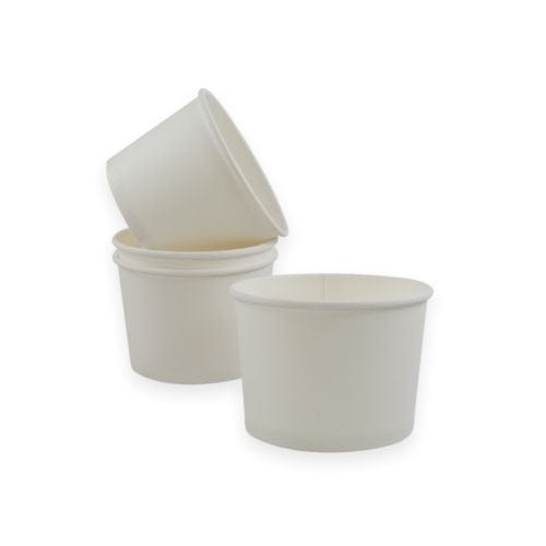 Sustain Disposable Food Packaging Carton of 1000 Sustain Paper Round Bowl/Container White 8Oz 90mm