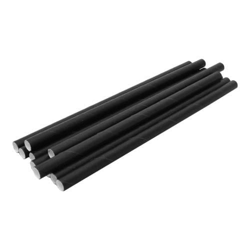 Sustain Paper Straw Regular Wrapped 210mm Black