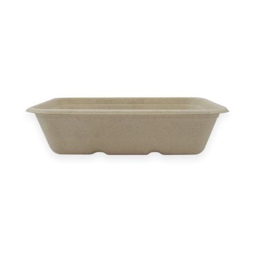 Sustain Disposable Food Packaging Carton of 500 Sustain Sugarcane Rectangular Container Natural 500ml