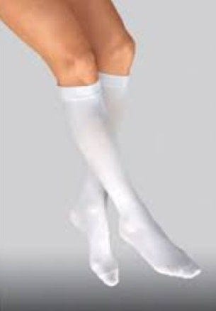 TED Knee High Anti-Embolism Compression Stockings White