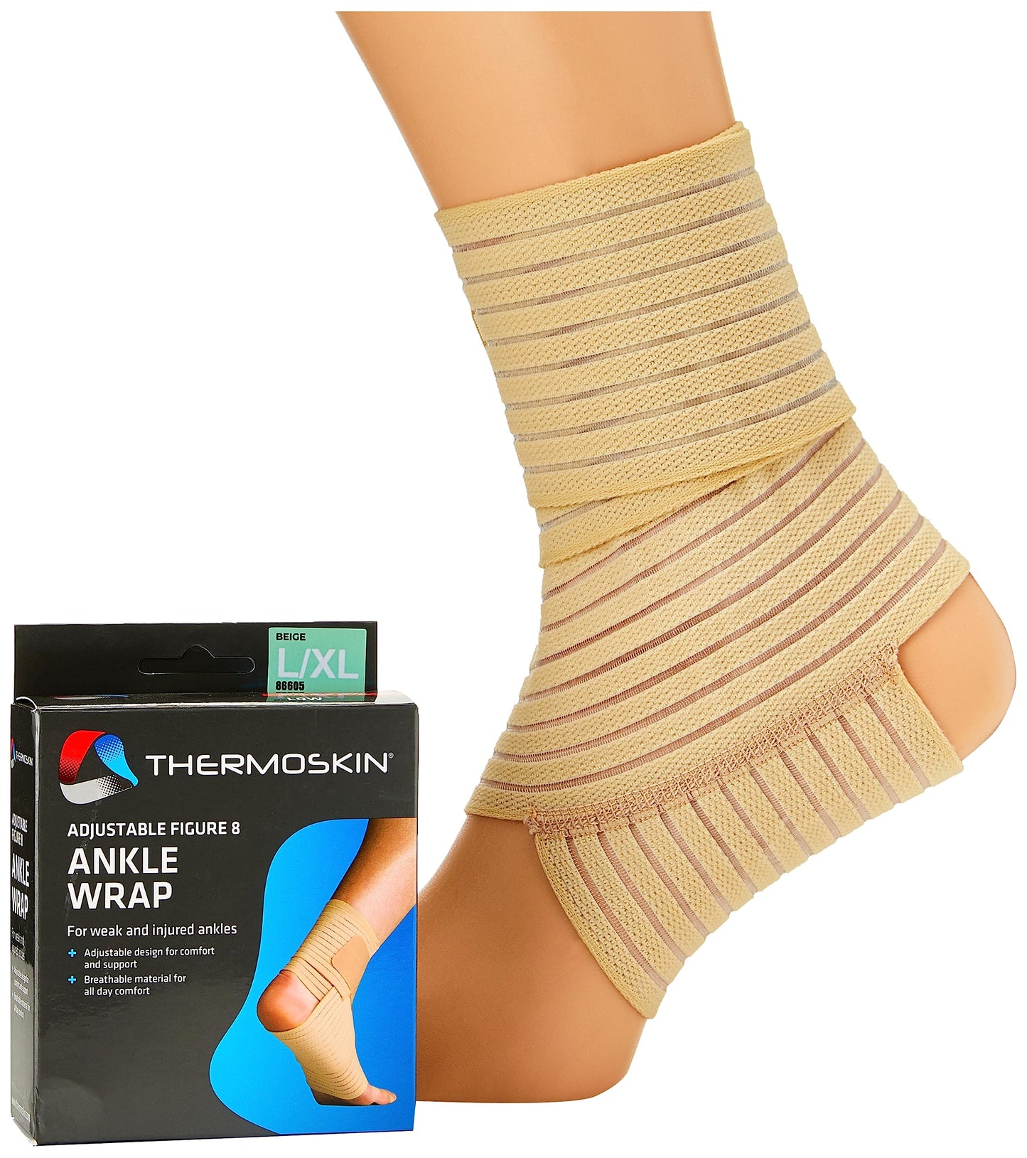 Thermoskin Ankle Supports Thermoskin Elastic Ankle Support XL - 12.5 cm x 9.6 cm x 4.1 cm