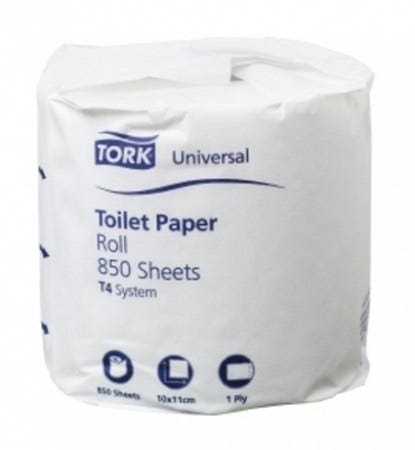 Tork Conventional Toilet Roll Universal Wrapped 1 Ply