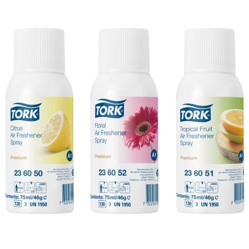Tork Cleaning & Washroom Supplies Carton of 12 Tork Mixed Pack Air Freshener Spray