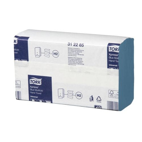 Tork Cleaning & Washroom Supplies Carton of 21 Tork Xpress Blue Multifold Slimline Universal Hand Towel