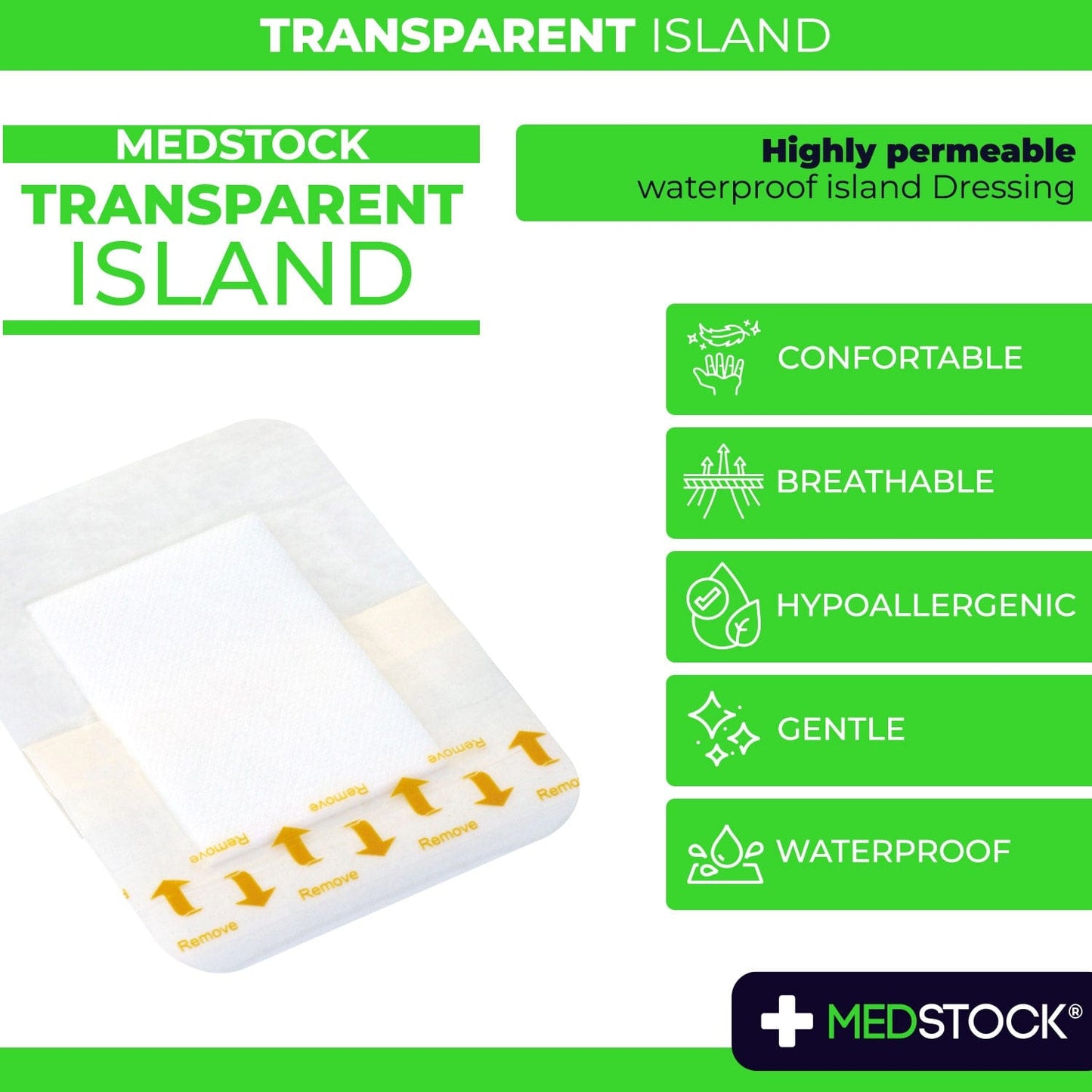 Multipack Transparent Island Dressing 4cm x 5cm