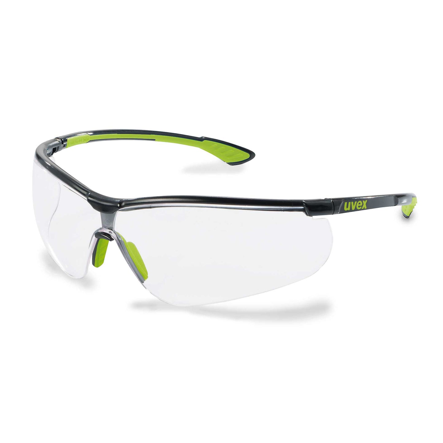 UVEX Safety Glasses Clear / 80%+ / Black/Lime / SV Excellence UVEX Sportstyle Eye Protection Spectacles