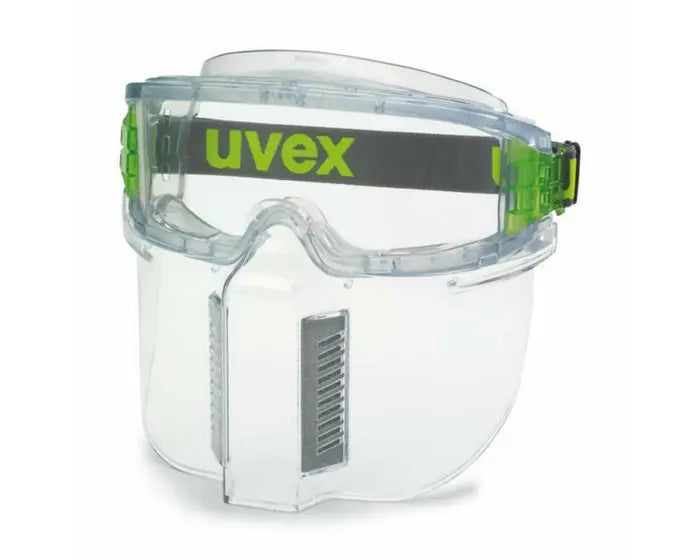 Uvex Ultrashield With Lower Face Guard Eye Protection Goggles Clear VLT Lens Tra