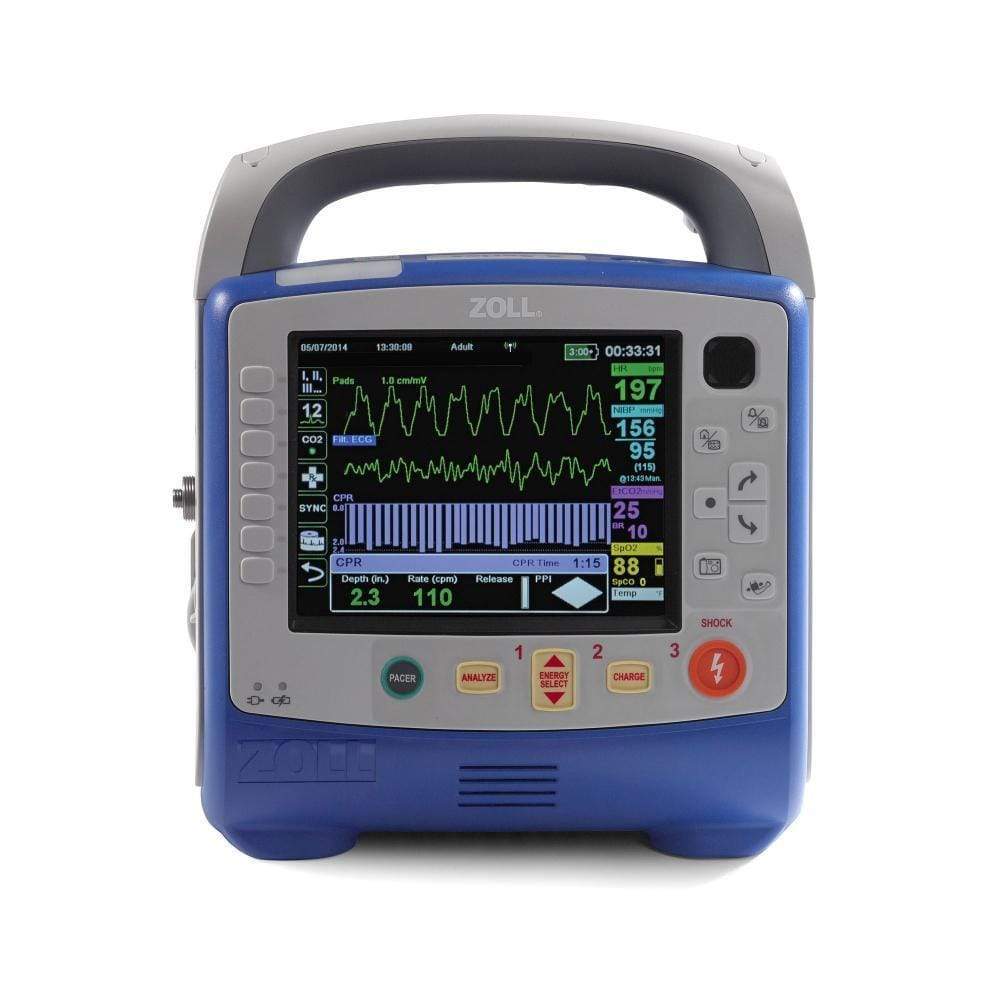 Zoll Defibrillator & Patient Monitor Zoll X Series Defibrillator CCT (Pacing, NIBP, SpO2, EtCO2, 12-Lead)