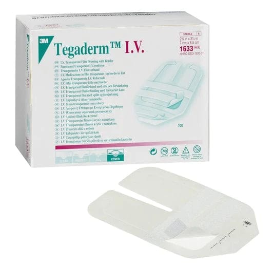 3M Healthcare Sterile Film Dressings Peripheral I.V. Transparent Dressing / 7cm x 8.5cm 3M Tegaderm Transparent Dressings