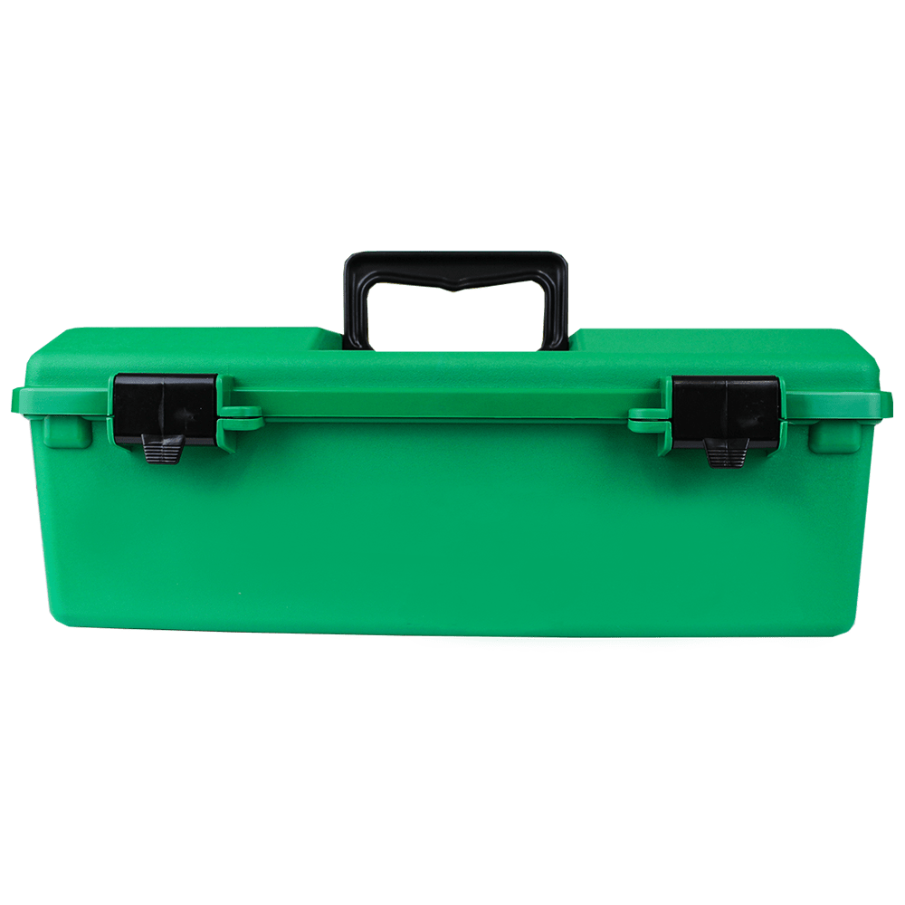 Aero Healthcare Metal Cases Cabinets AEROCASE Green Plastic Tacklebox with 1 Liftout Tray 23 x 40 x 14.5cm