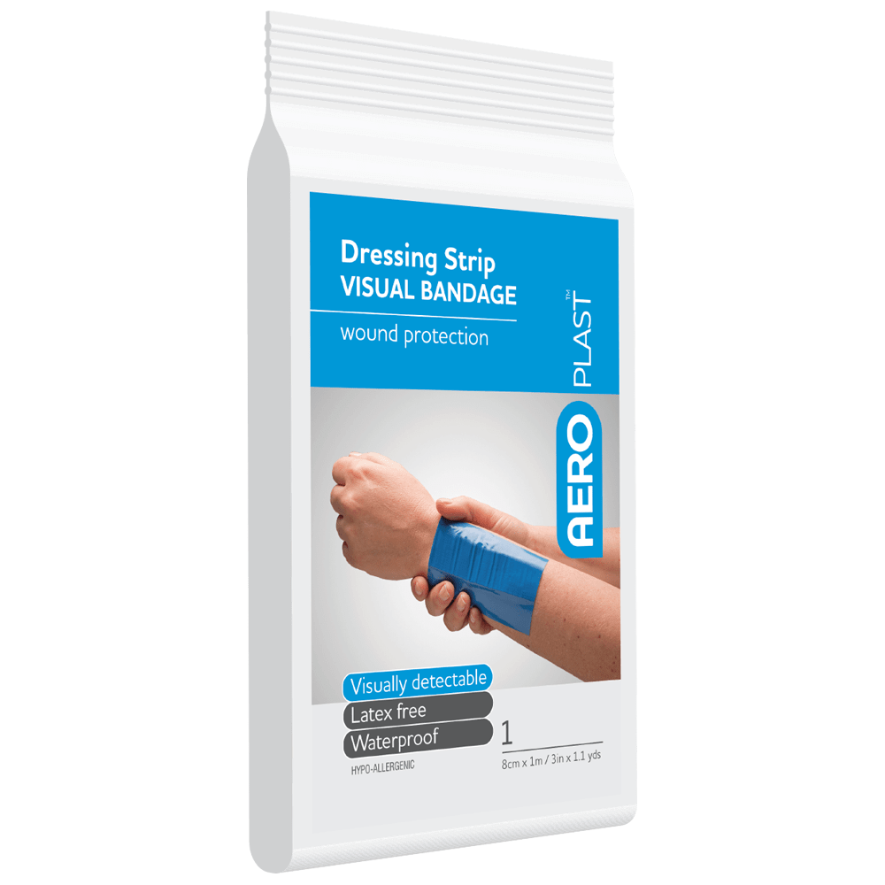 Aero Healthcare Adhesive Plasters AEROPLAST Premium Visual Dressing Strip 7.5cm x 1M