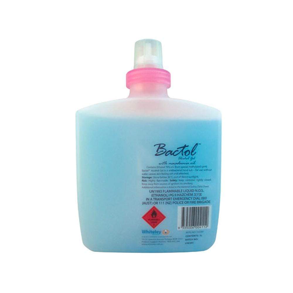 Whiteley Medical Hand Sanitiser 1L Bactol Alcohol Gel Antibacterial Hand Gel
