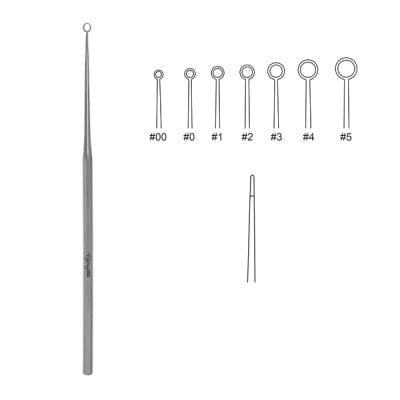 Professional Hospital Furnishings #0 16.5cm / Sharp BUCK EAR CURETTE