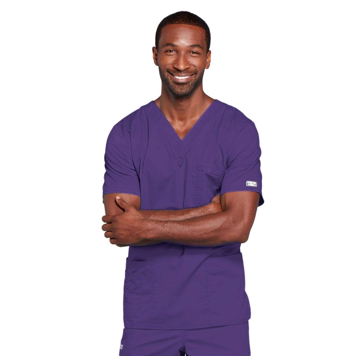 Cherokee Scrubs Top 2XL Cherokee Core Stretch 4725 Scrubs Top Unisex V-Neck Grape