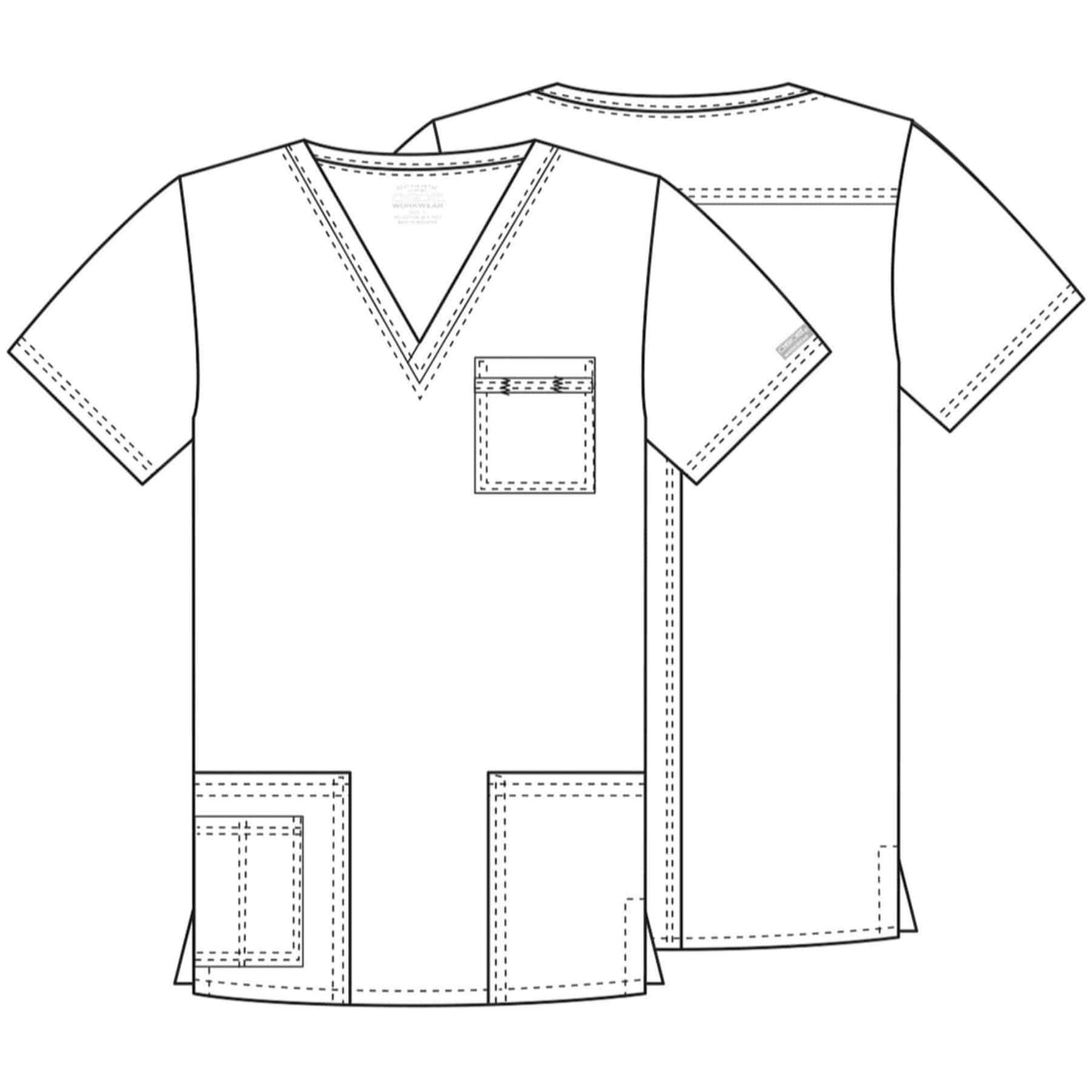 Cherokee Scrubs Top Cherokee Core Stretch 4725 Scrubs Top Unisex V-Neck Grape