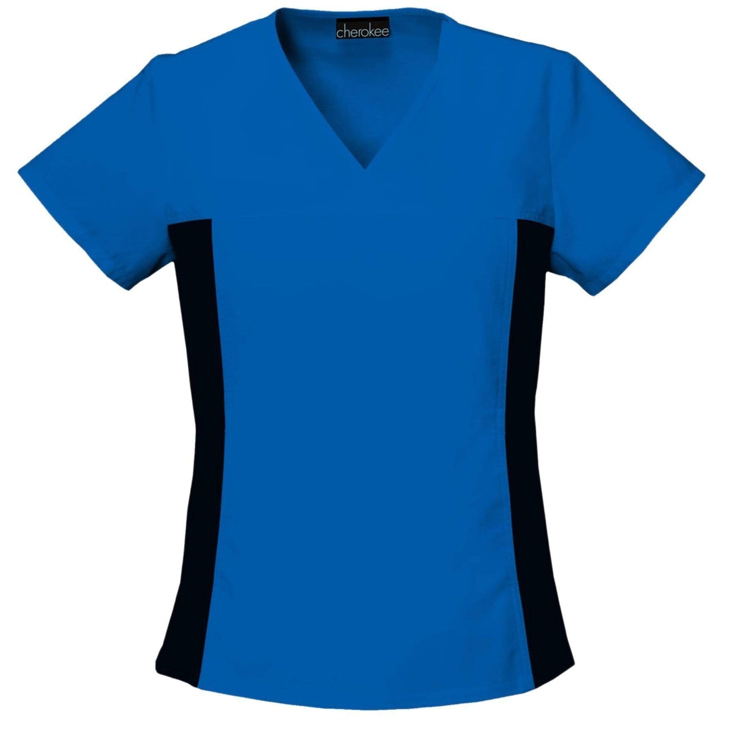 Cherokee Scrubs Top 2XL Cherokee Flexibles 2874 Scrubs Top Womens V-Neck Knit Panel Royal