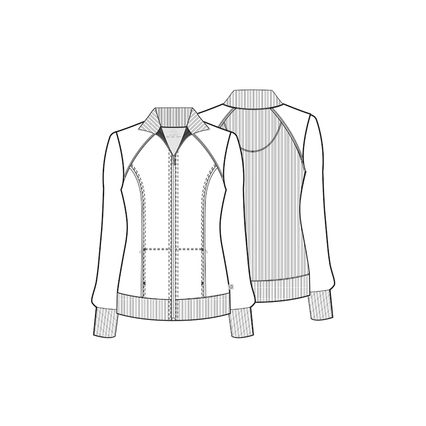 Cherokee Scrubs Jacket Cherokee Infinity 2391A Scrubs Jacket Womens Zip Front Warm-Up Black