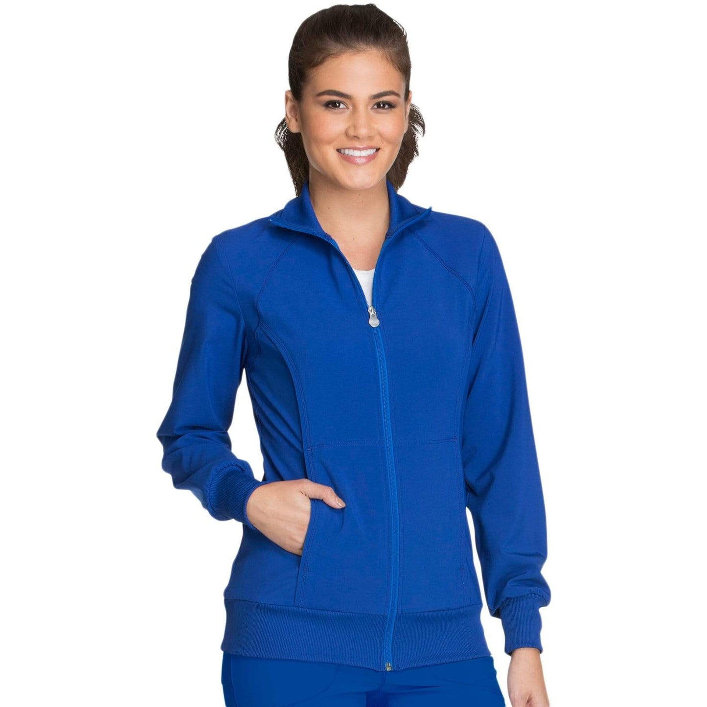 Cherokee Scrubs Jacket Cherokee Infinity 2391A Scrubs Jacket Womens Zip Front Warm-Up Galaxy Blue