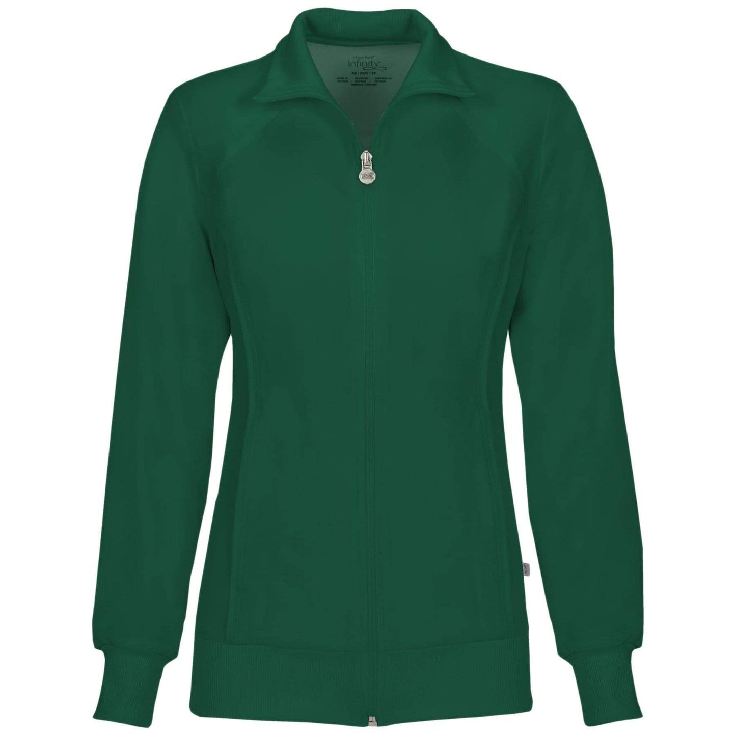 Cherokee Scrubs Jacket 2XL Cherokee Infinity 2391A Scrubs Jacket Womens Zip Front Warm-Up Hunter Green