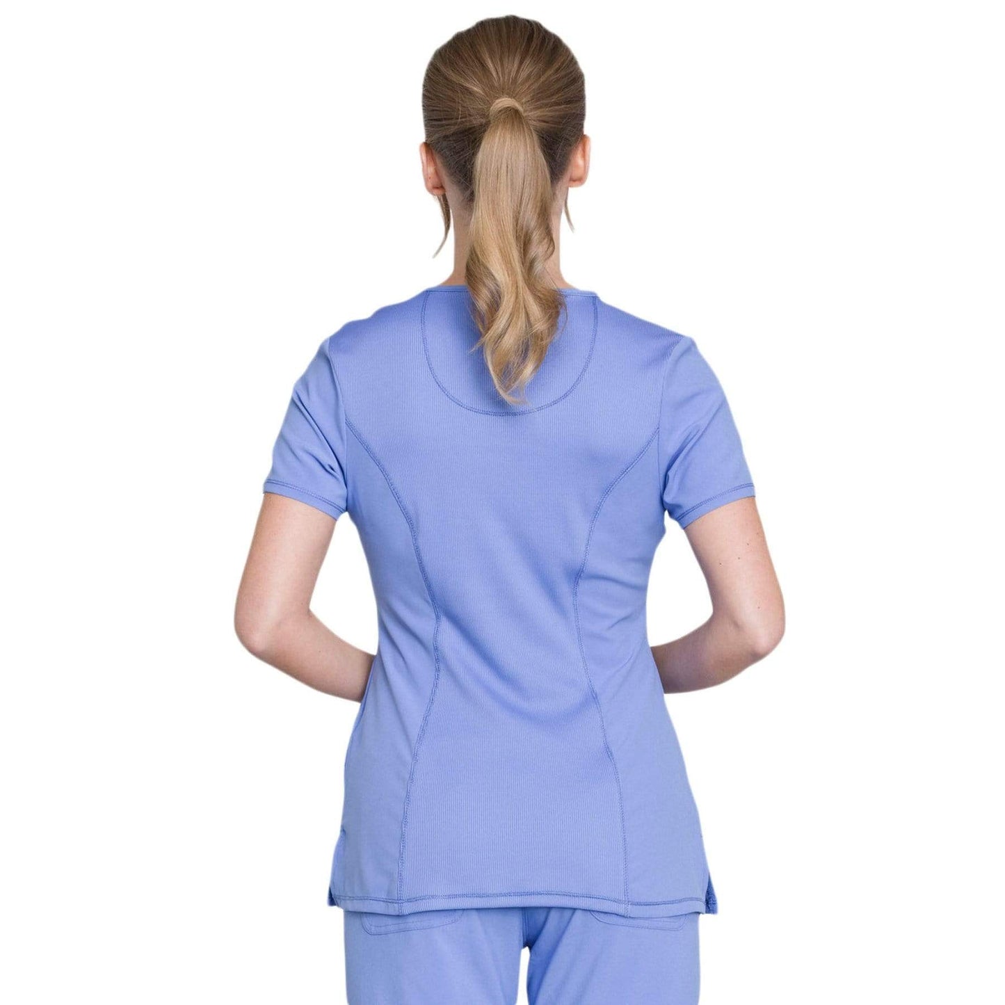 Cherokee Scrubs Top Cherokee Infinity 2624A Scrubs Top Womens Round Neck Ceil Blue