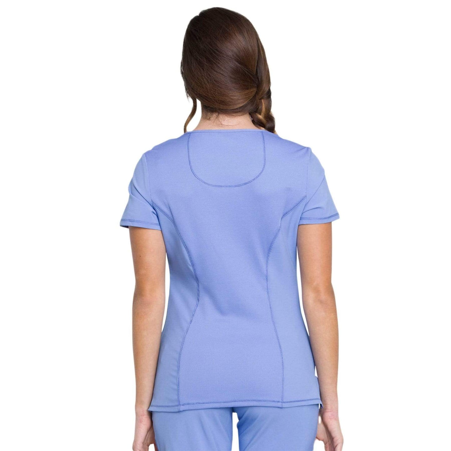 Cherokee Scrubs Top Cherokee Infinity 2625A Scrubs Top Womens Mock Wrap Ceil Blue