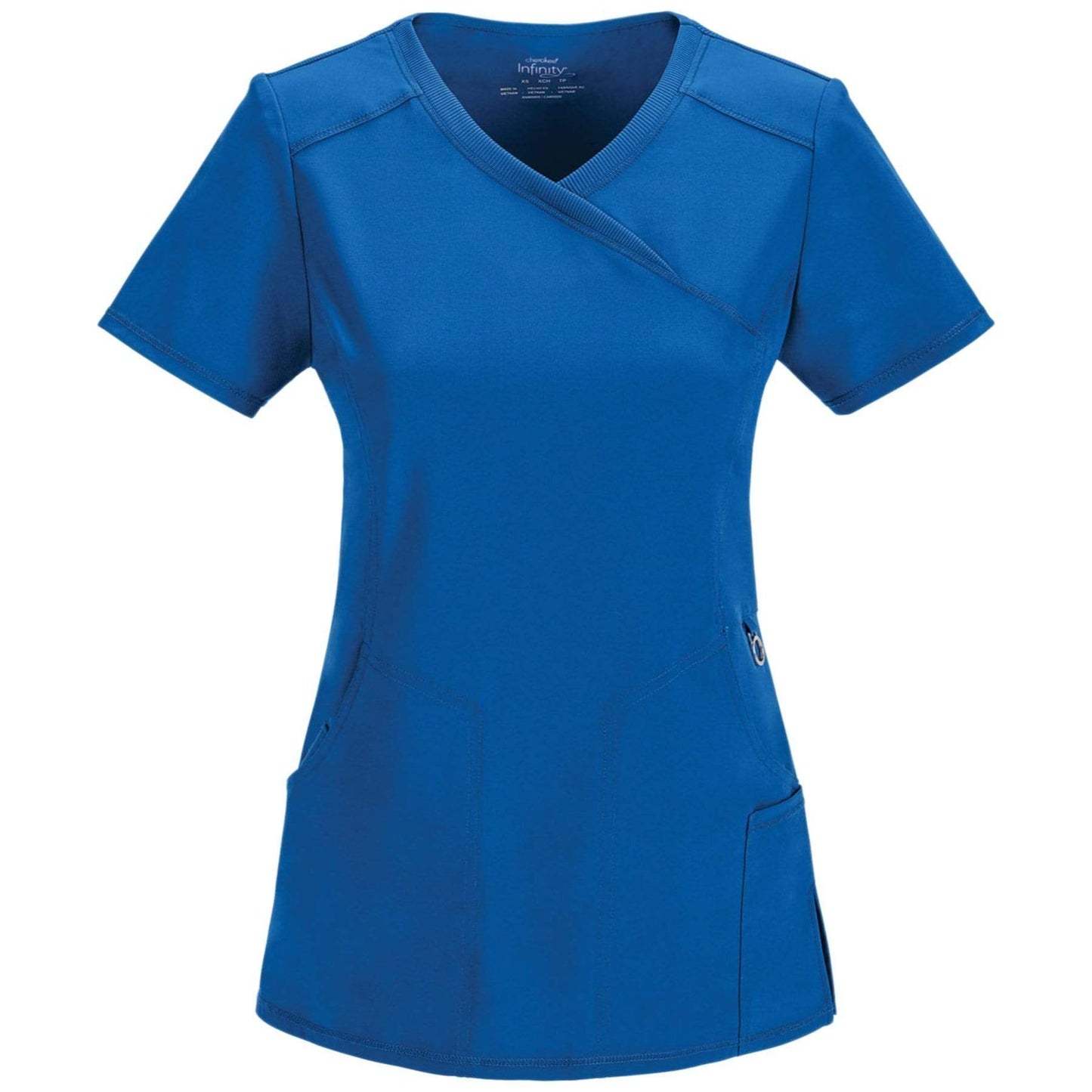 Cherokee Scrubs Top 2XL Cherokee Infinity 2625A Scrubs Top Womens Mock Wrap Royal