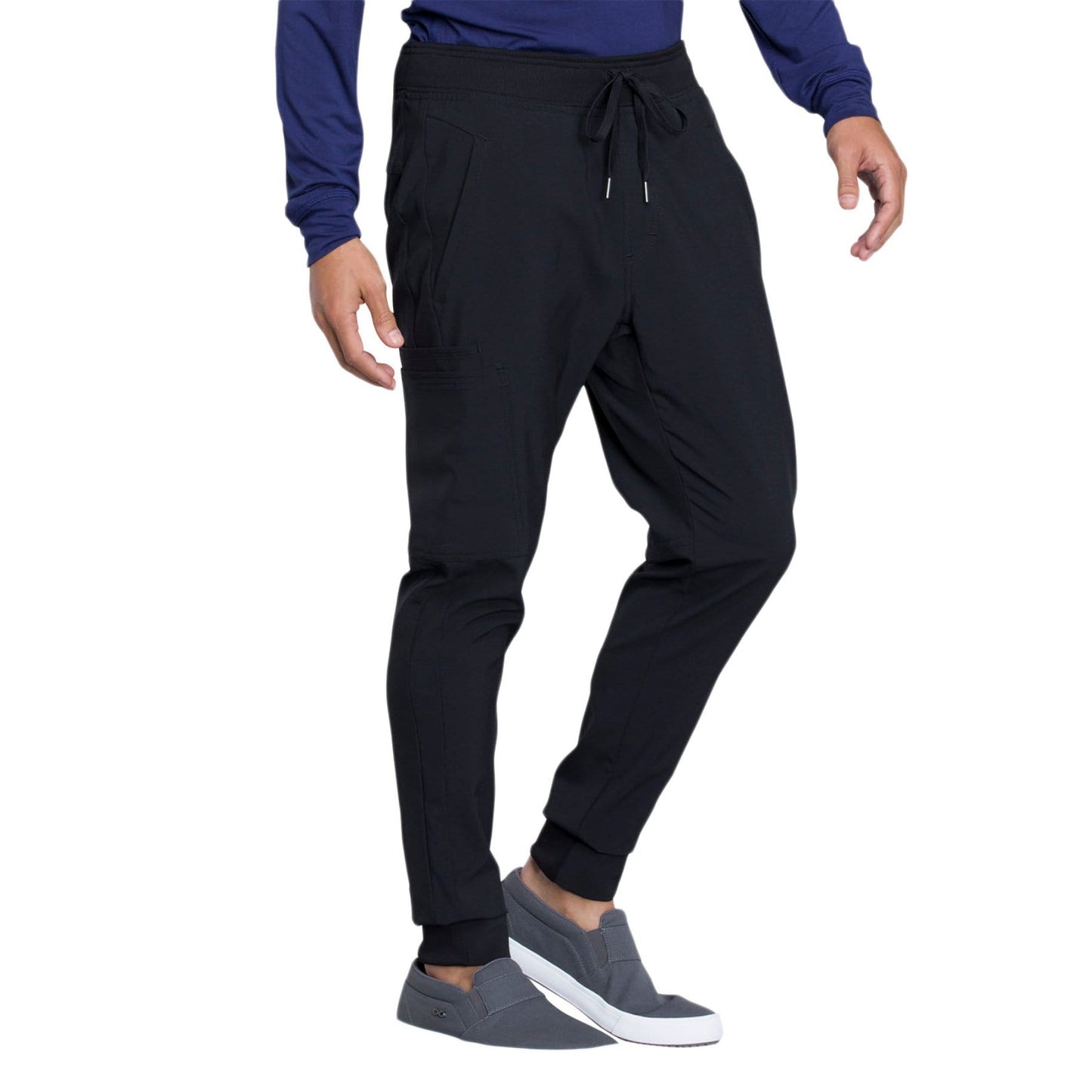 Cherokee Scrubs Pants Cherokee Infinity CK004A Scrubs Pants Mens Natural Rise Jogger Black
