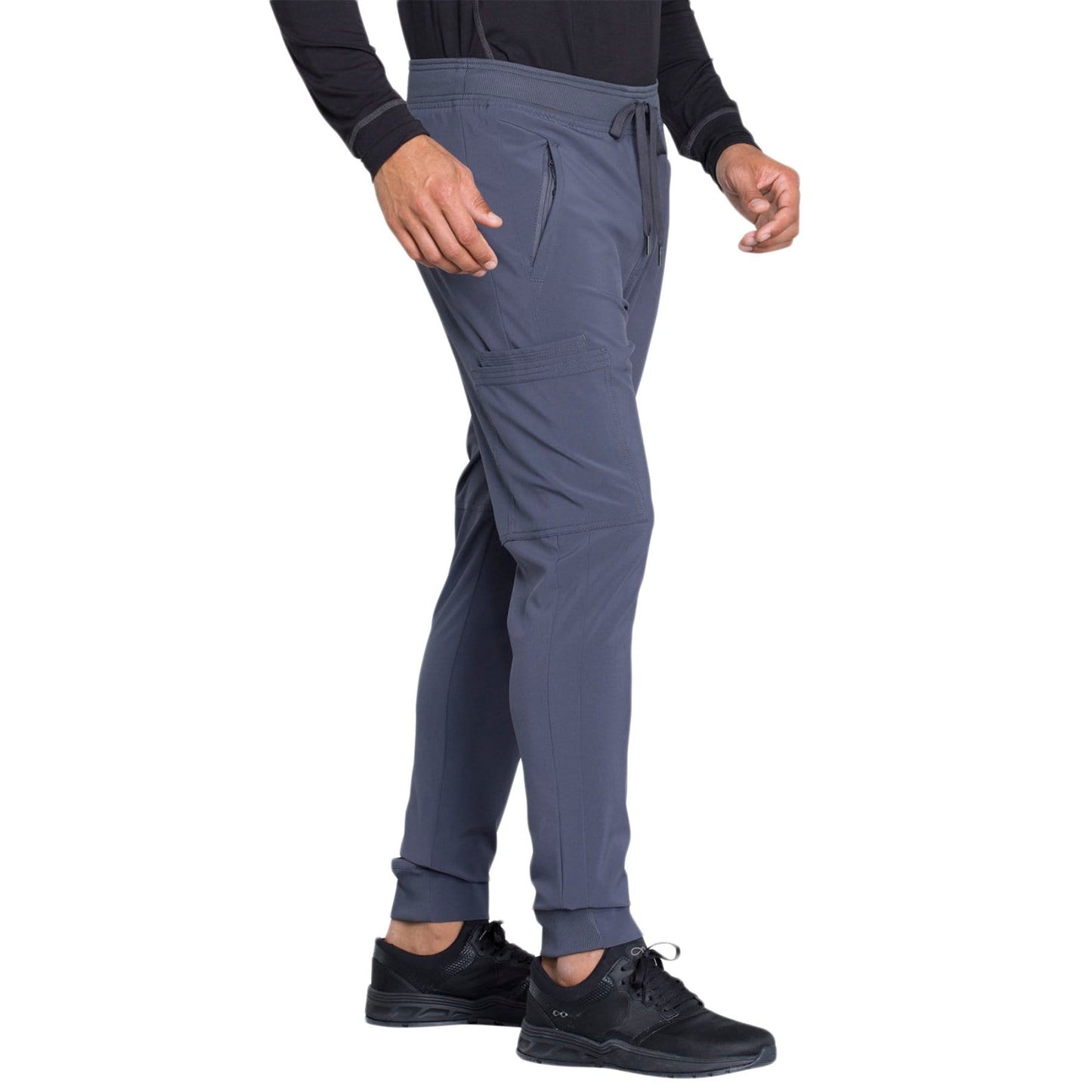 Cherokee Scrubs Pants Cherokee Infinity CK004A Scrubs Pants Mens Natural Rise Jogger Pewter