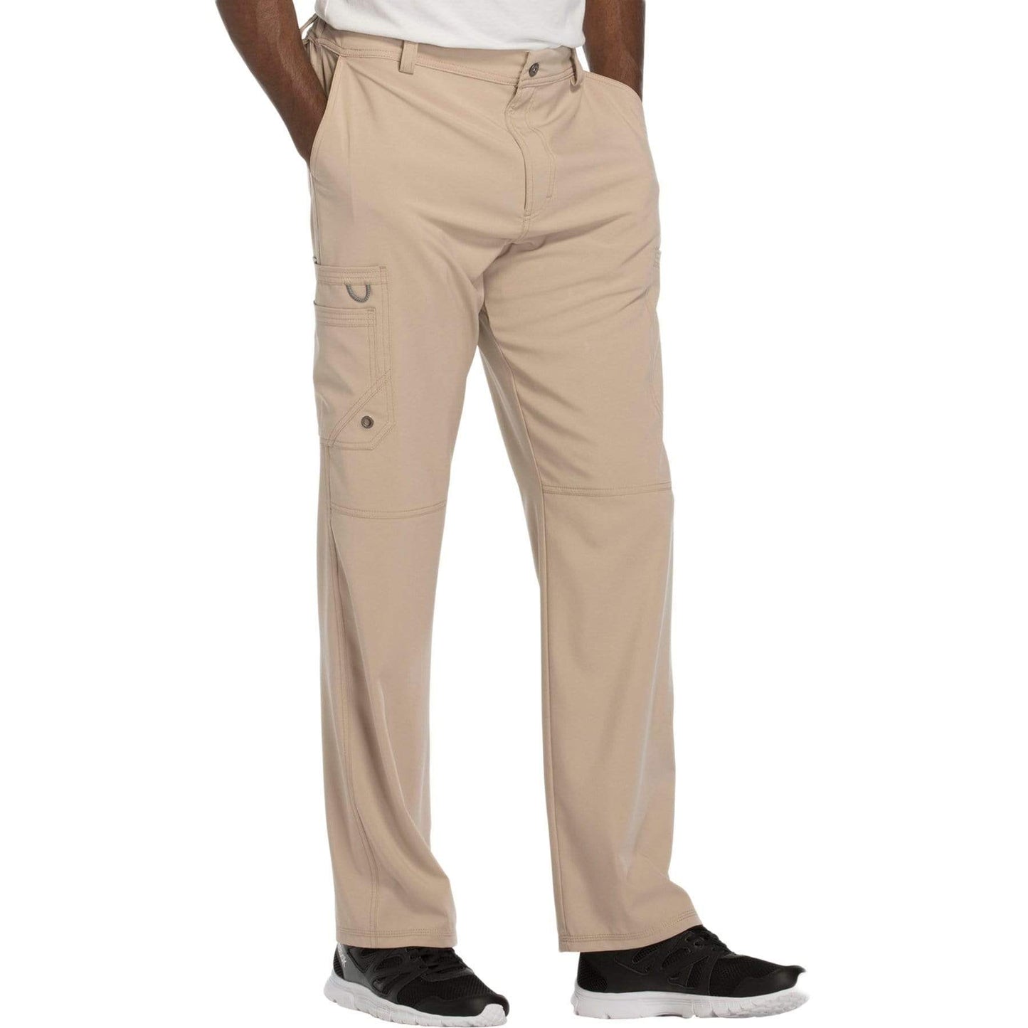 Cherokee Scrubs Pants Cherokee Infinity CK200A Scrubs Pants Mens Fly Front Khaki