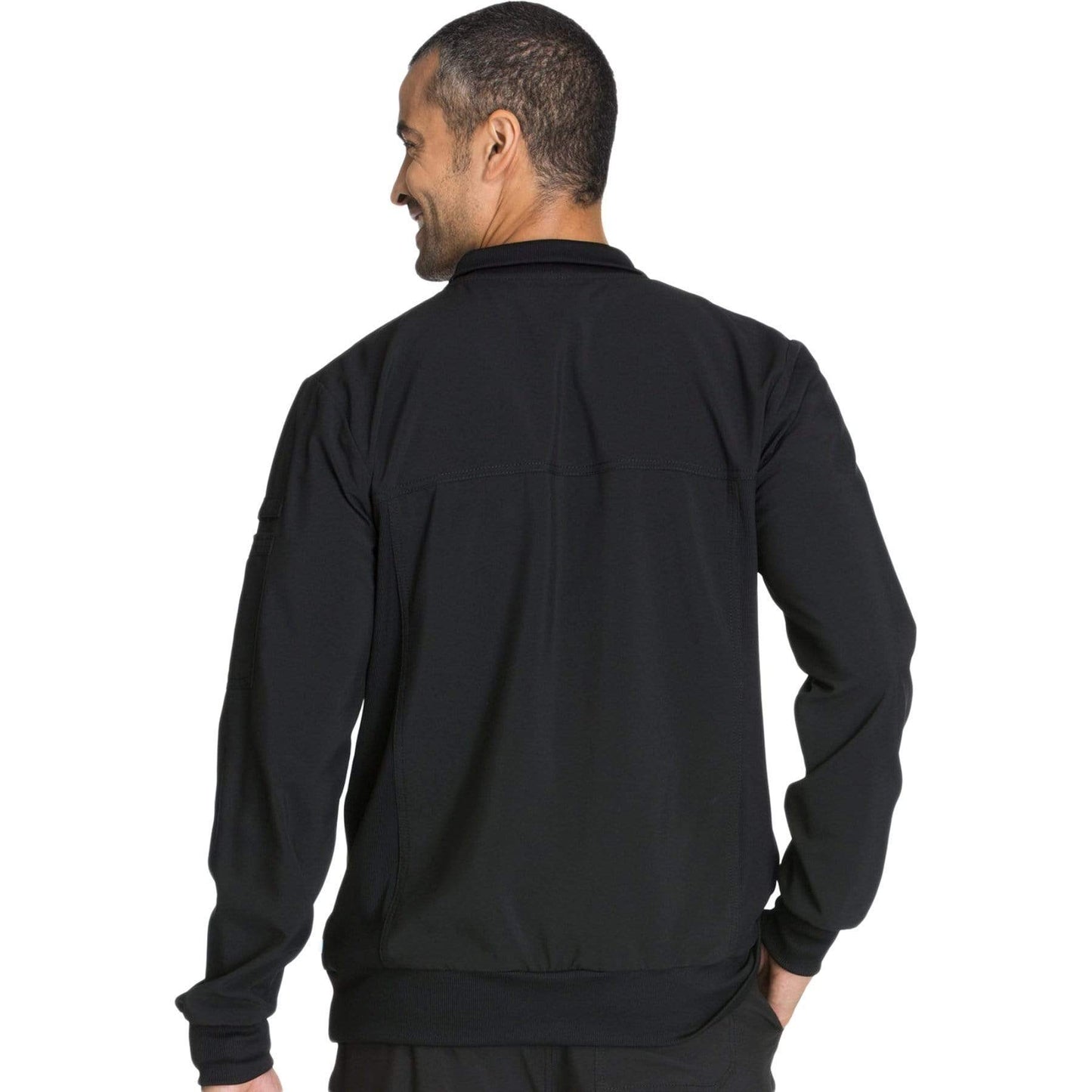 Cherokee Scrubs Jacket Cherokee Infinity CK305A Scrubs Jacket Mens Zip Front Black