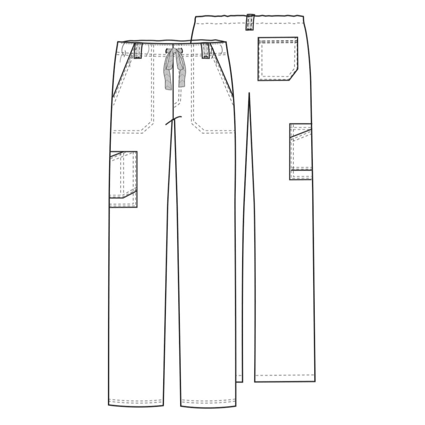 Cherokee Scrubs Pants Cherokee Luxe 1022 Scrubs Pants Mens Fly Front Drawstring Wine