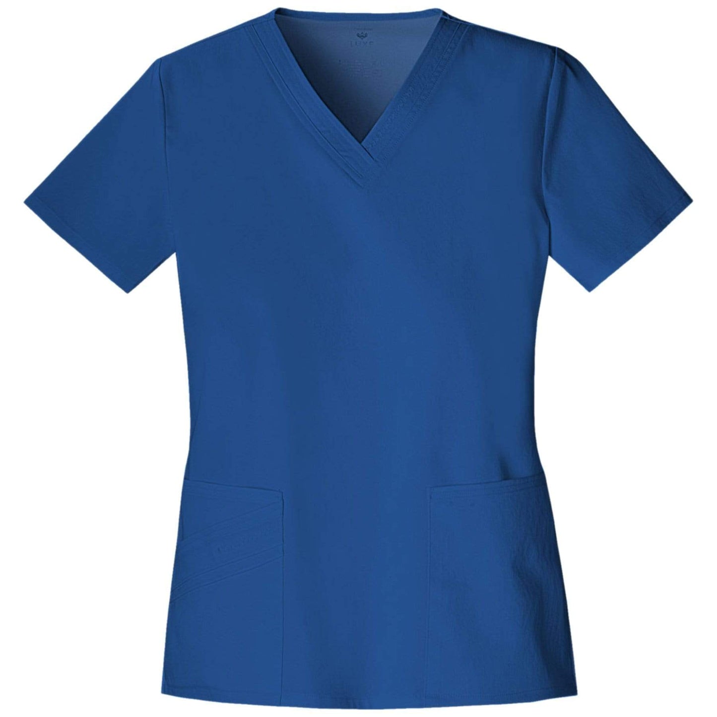 Cherokee Scrubs Top 2XL Cherokee Luxe 1845 Scrubs Top Womens V-Neck Royal