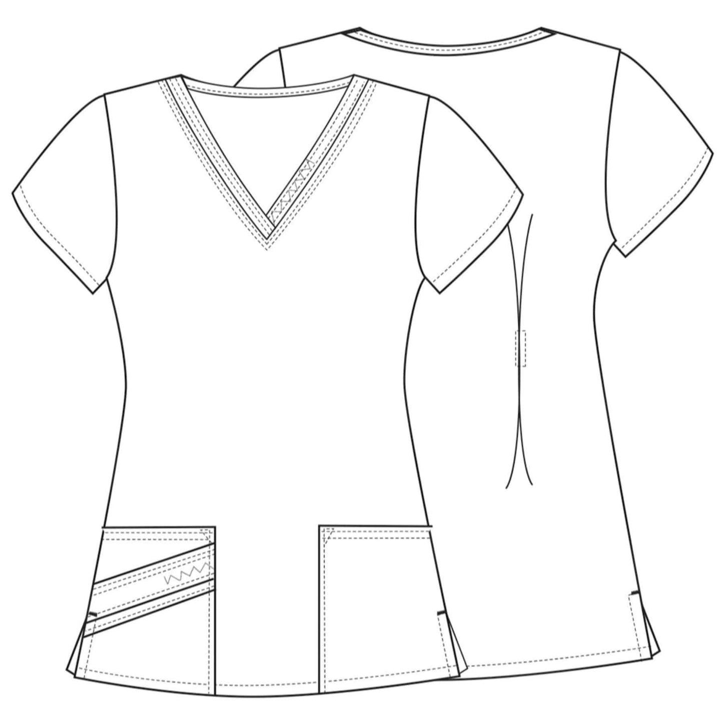 Cherokee Scrubs Top Cherokee Luxe 1845 Scrubs Top Womens V-Neck Royal