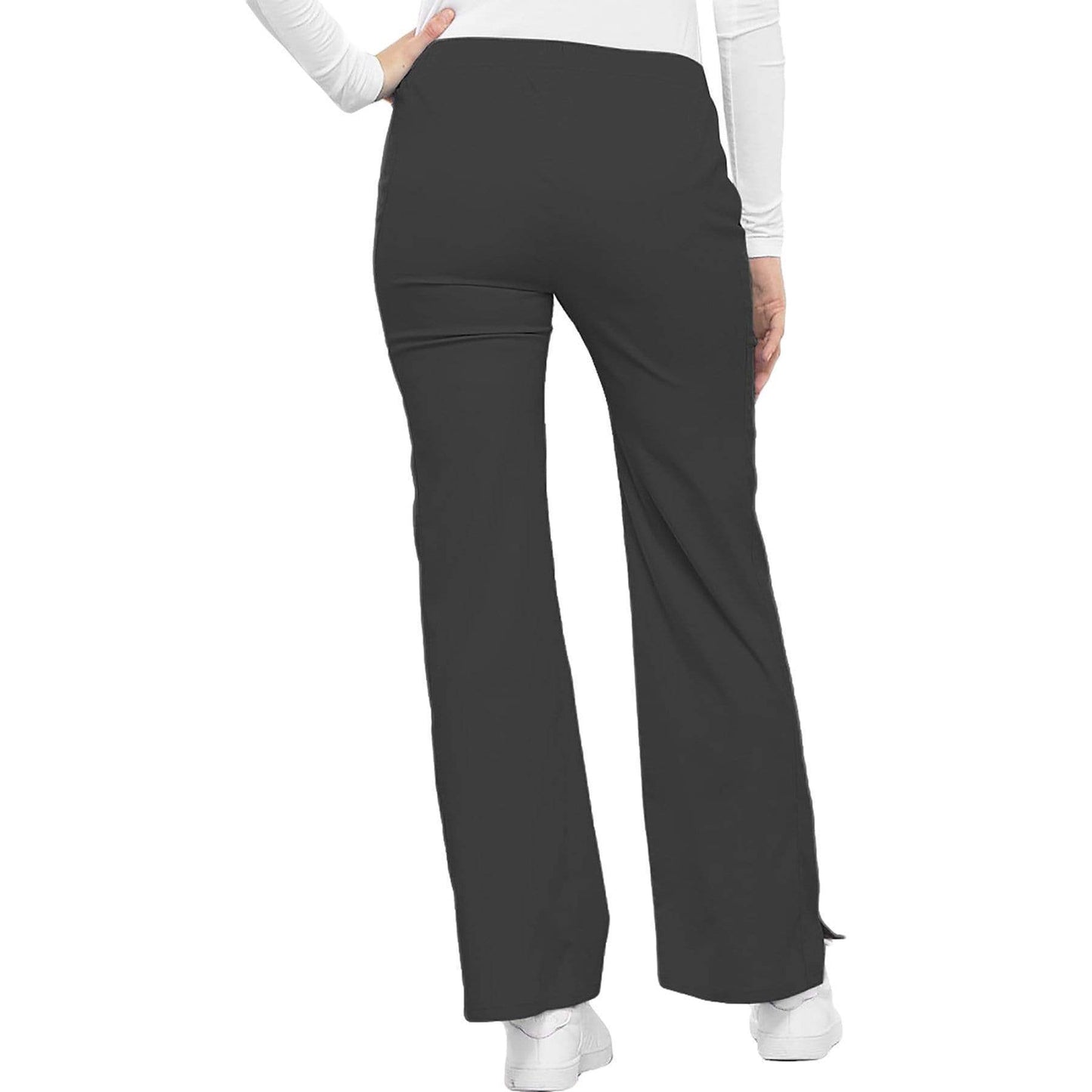 Cherokee Scrubs Pants 2XL / Regular Length Cherokee Luxe 21100 Scrubs Pants Womens Low Rise Flare Leg Drawstring Cargo Pewter