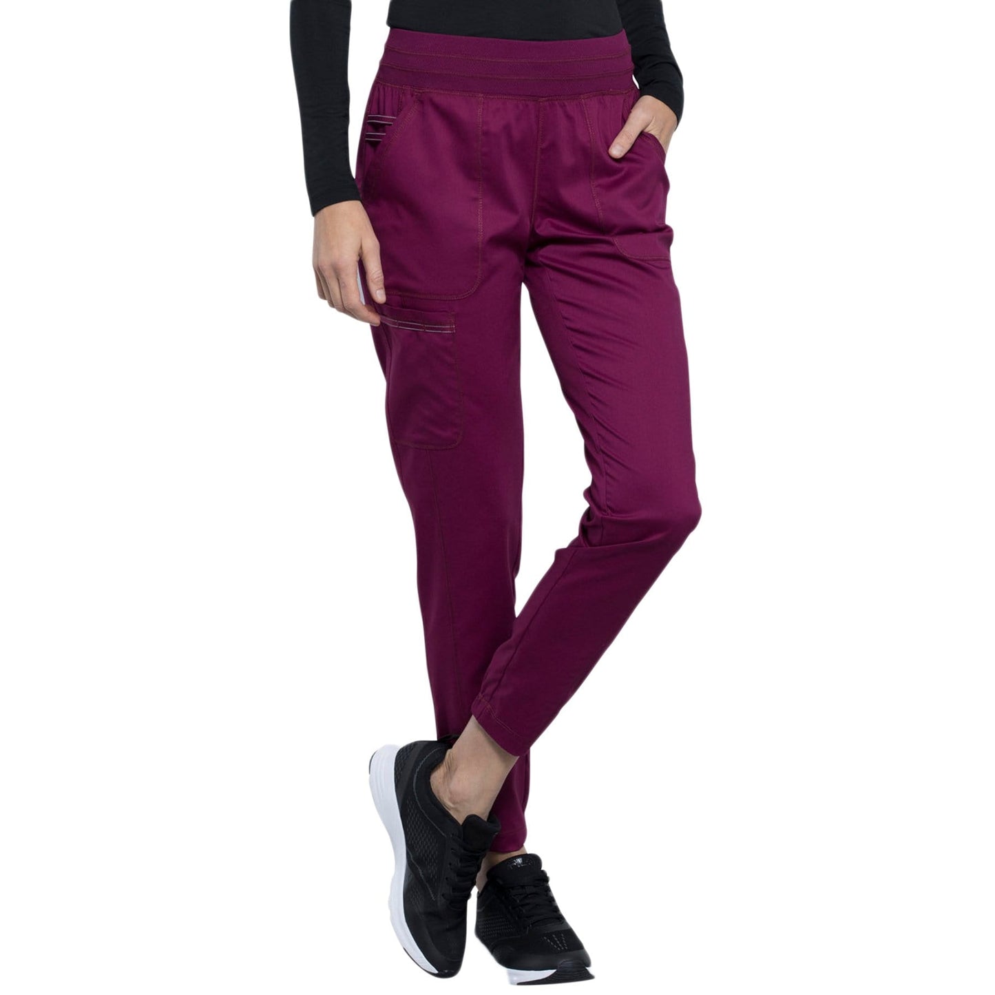 Cherokee Revolution WW011 Jogger Scrubs Pant Women Wine