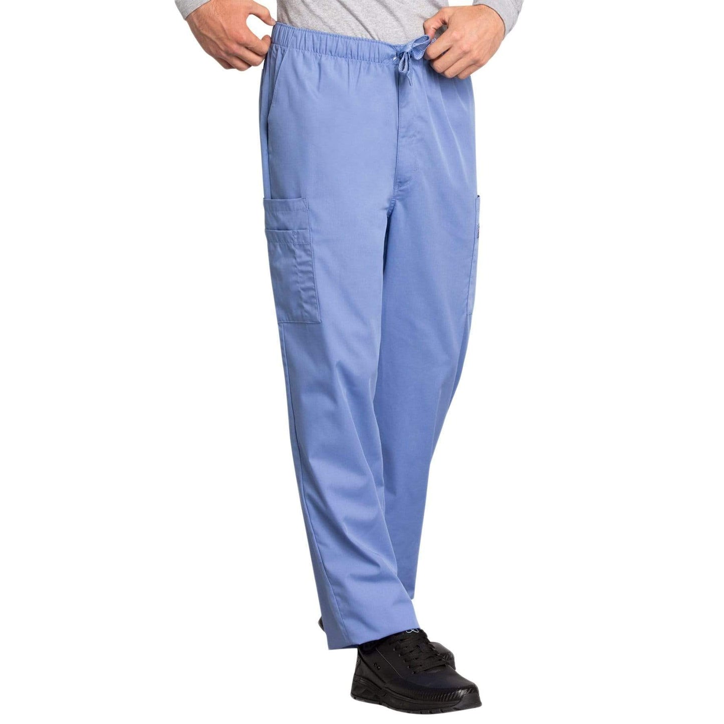 Cherokee Scrubs Pants Cherokee Workwear 4000 Scrubs Pants Mens Drawstring Cargo Ceil Blue