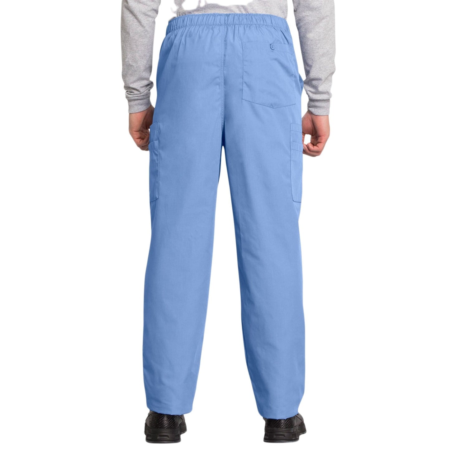 Cherokee Scrubs Pants Cherokee Workwear 4000 Scrubs Pants Mens Drawstring Cargo Ceil Blue
