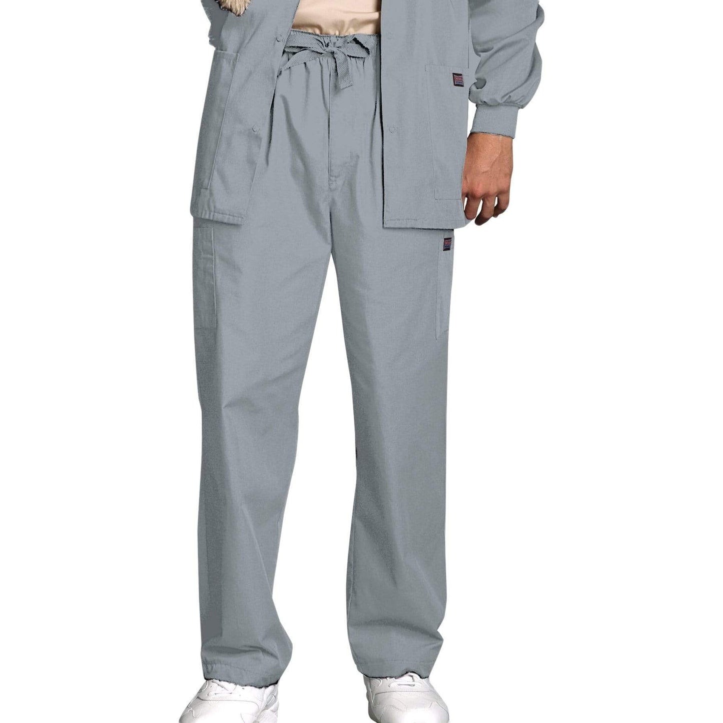 Cherokee Scrubs Pants 2XL / Regular Length Cherokee Workwear 4000 Scrubs Pants Mens Drawstring Cargo Grey