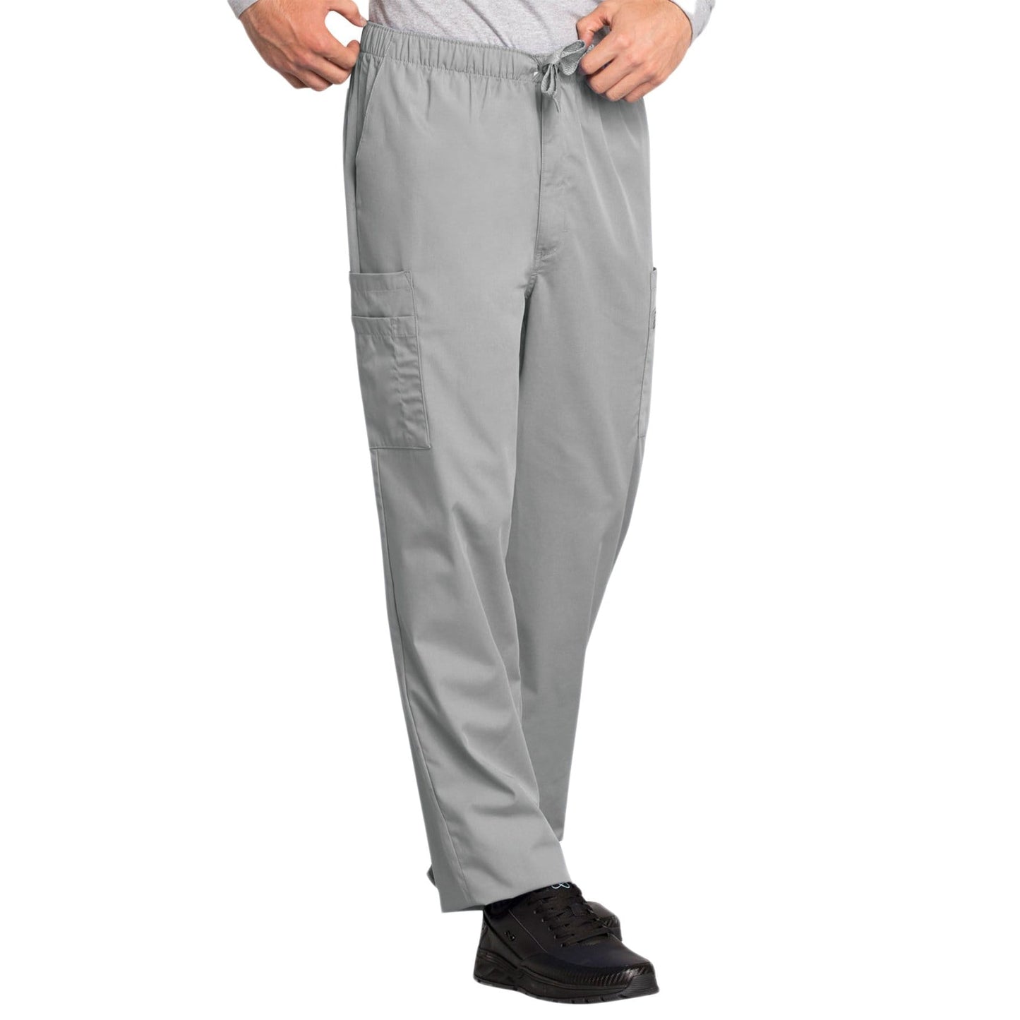 Cherokee Scrubs Pants Cherokee Workwear 4000 Scrubs Pants Mens Drawstring Cargo Grey