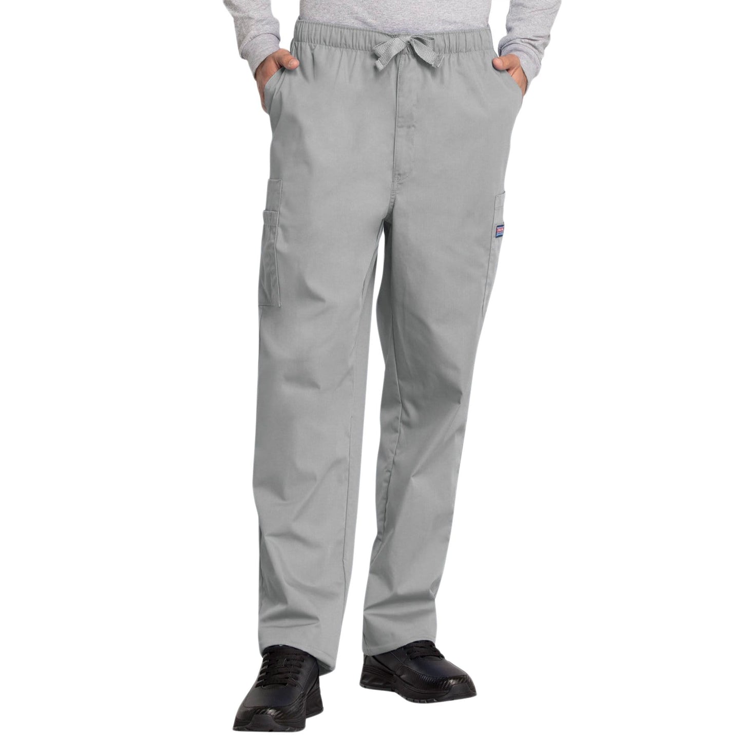 Cherokee Scrubs Pants Cherokee Workwear 4000 Scrubs Pants Mens Drawstring Cargo Grey